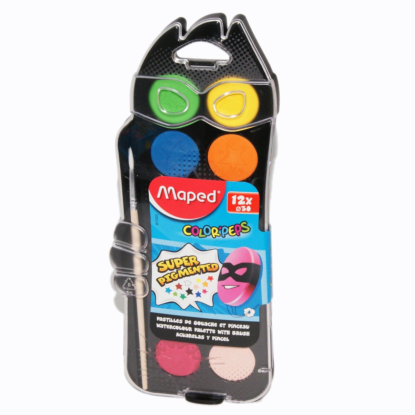 Maped Color'Peps ακουαρέλα 12 χρωμάτων με πινέλο