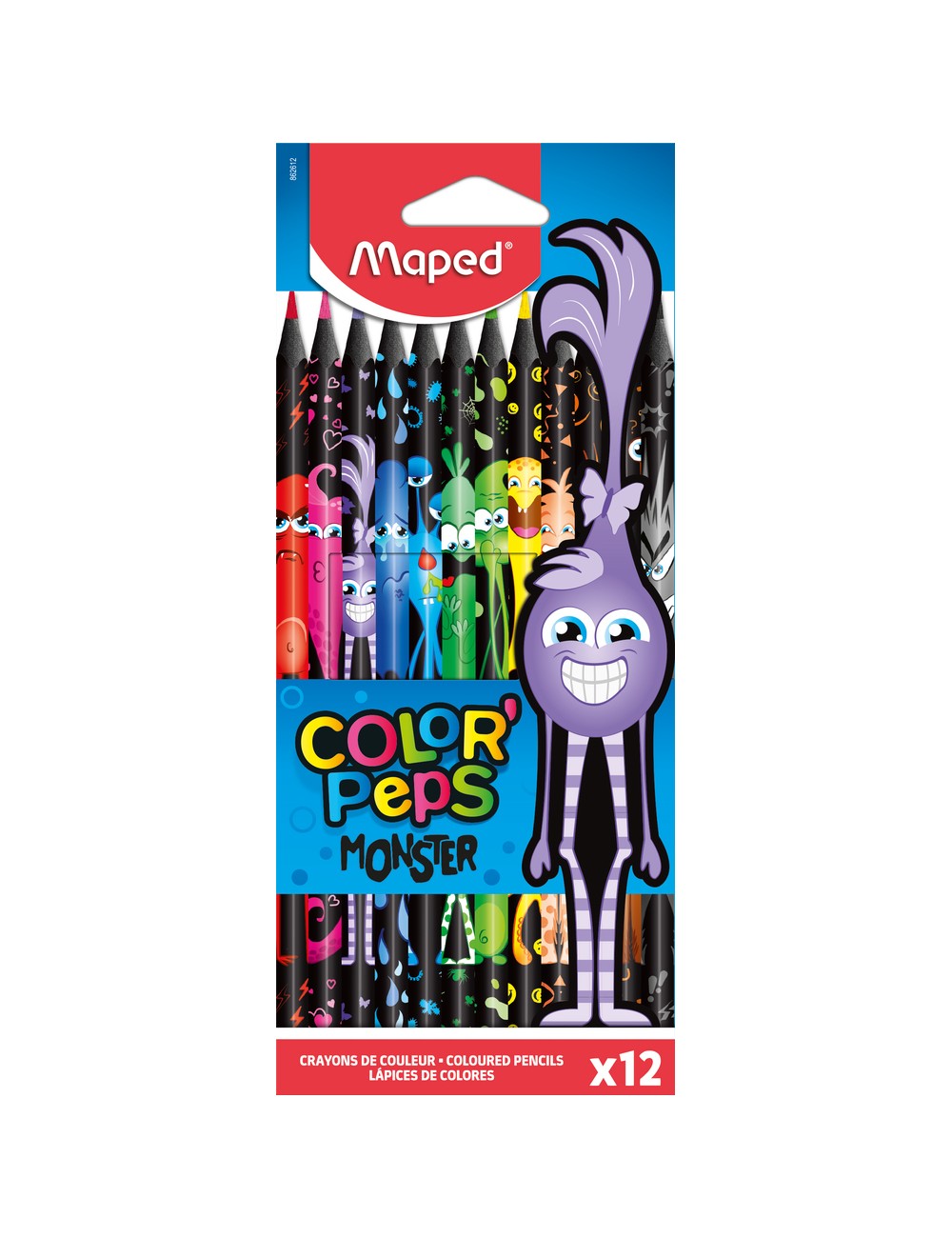 Maped Color'Peps Monster Ξυλομπογιές x12