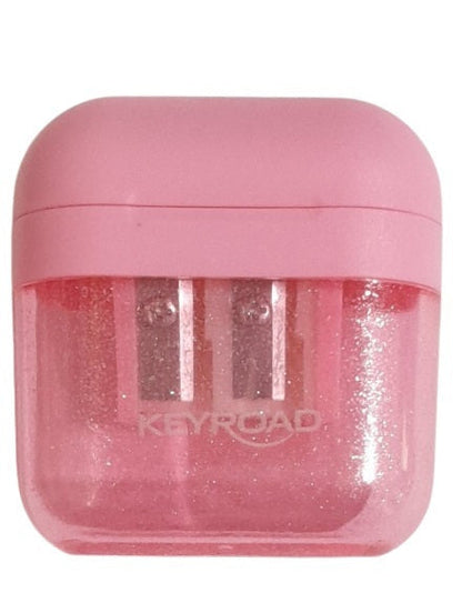 Ξύστρα Keyroad Glitter Διπλή Ροζ