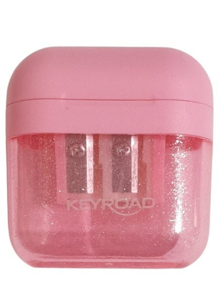 Ξύστρα Keyroad Glitter Διπλή Ροζ