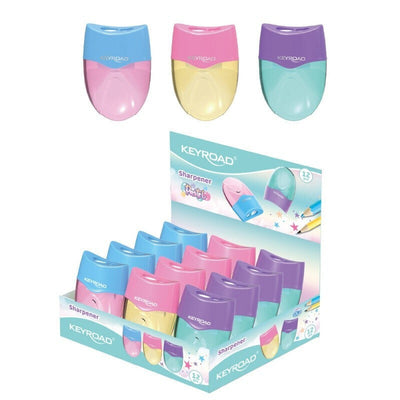 Ξύστρα Keyroad Pastel με Δοχείο