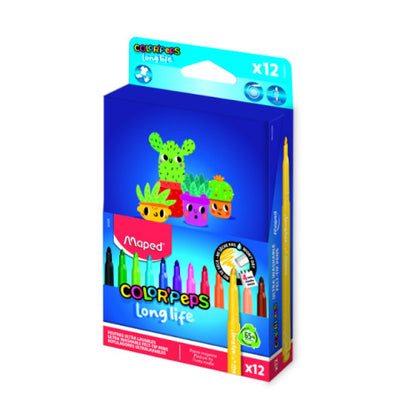 Maped Color'Peps Long Life Μαρκαδόροι x12 Σε θήκη