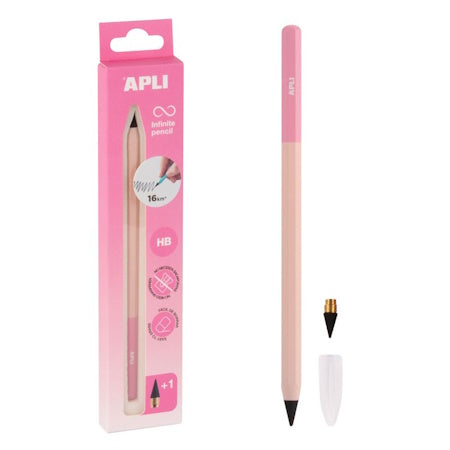 APLI Μολύβι Χωρίς Ξύσιμο HB - Inkless Pencil ροζ