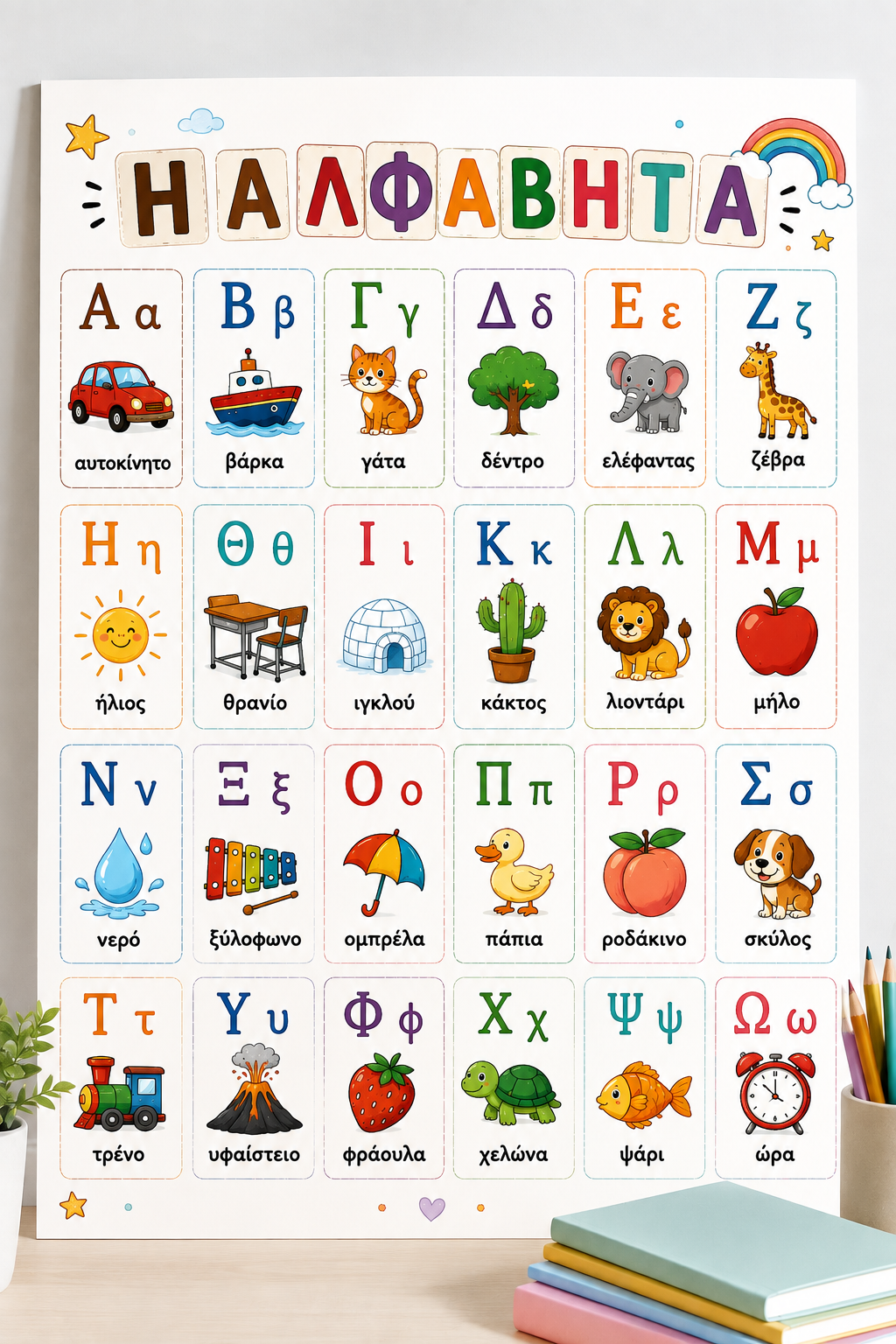 Η Αλφαβήτα - Εκπαιδευτικό Poster για Παιδιά