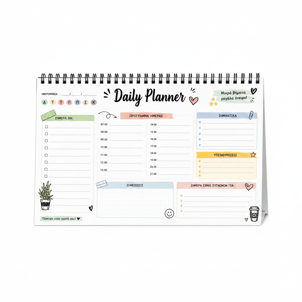 Daily Planner - Τετράγωνη