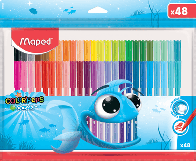 Maped Color'Peps Ocean Μαρκαδόροι x48 Plastic Case
