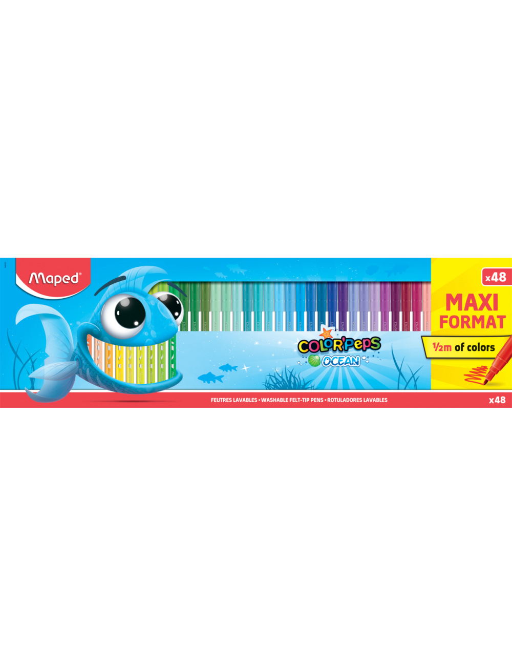 Maped Color'Peps Ocean Maxi Μαρκαδόροι x48
