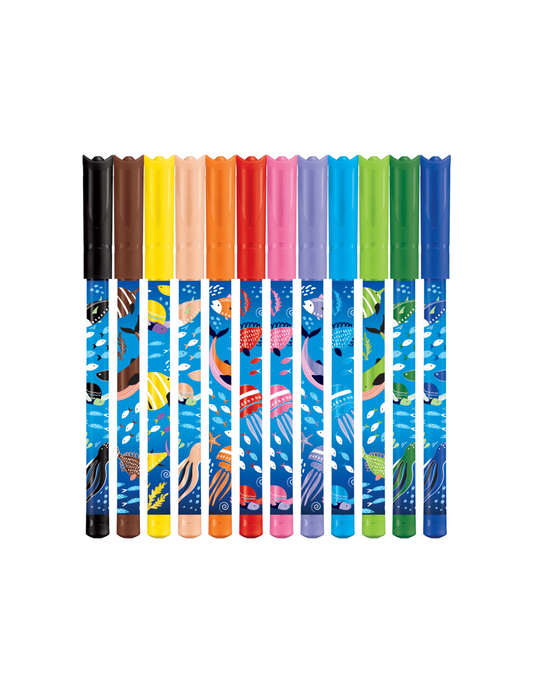 Maped Color'Peps Ocean Life Μαρκαδόροι x12