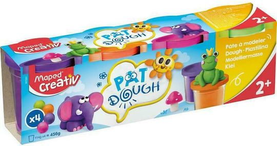 Maped Creativ Pat Dough πλαστελίνη 4 χρώματα 456g