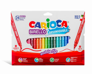 Μαρκαδόροι Carioca Birello Double Tip (24 Χρώματα)
